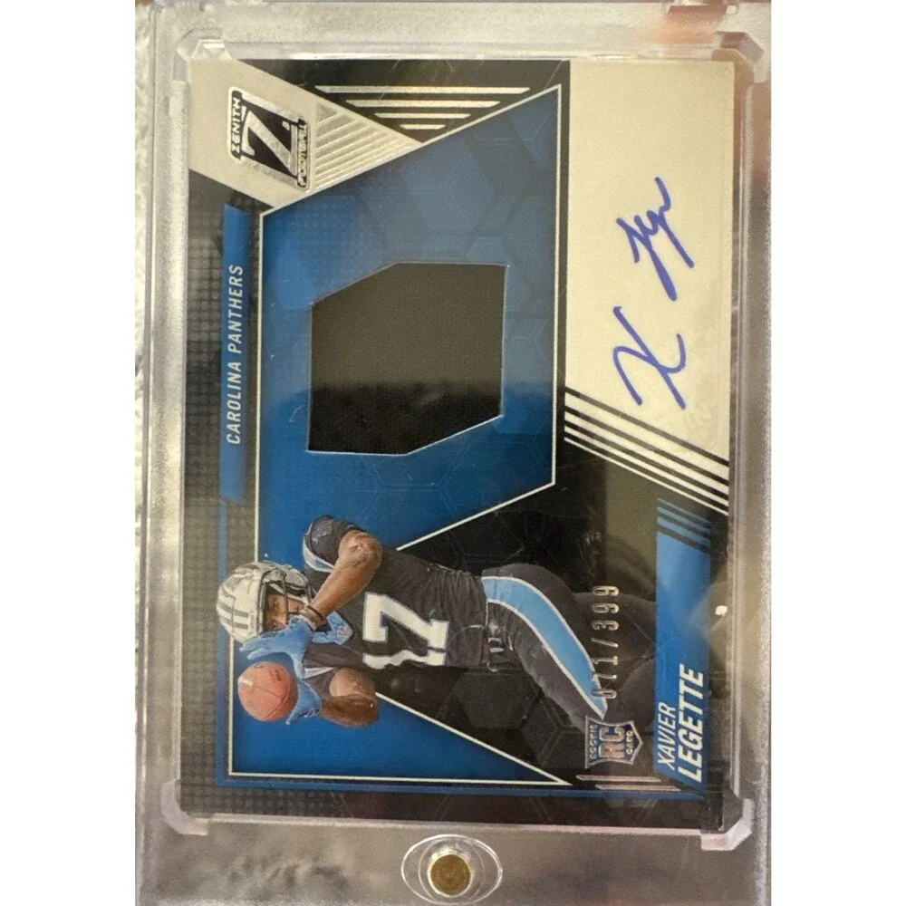 2024 Panini Zenith - Rookie Patch Auto Xavier Legette #071/399 (AU, MEM, RC)